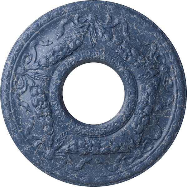 Ekena Millwork Hurley Ceiling Medallion (Canopies up to 7 1/4"), 22 1/8"OD x 7 1/4"ID x 1 3/4"P, Americana Crackle CM26HUAMC - main